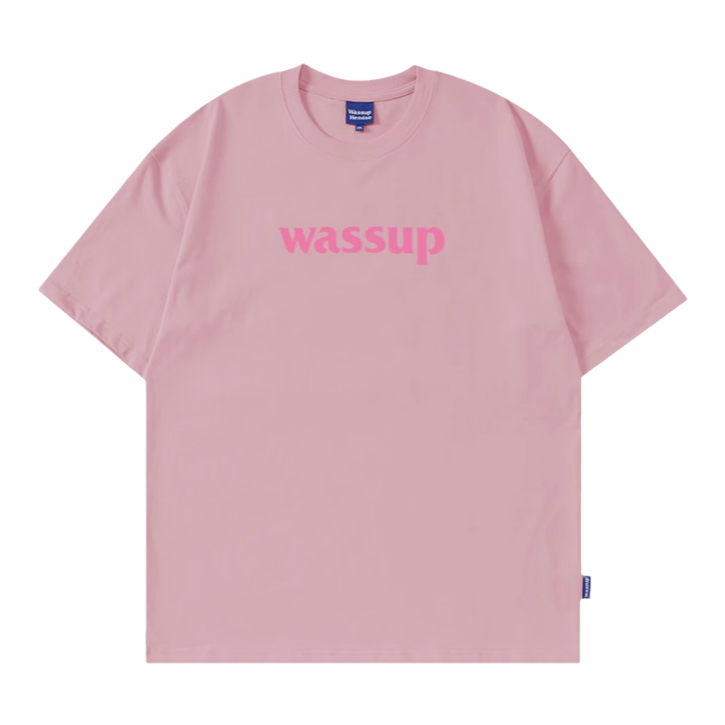 字母潮牌短袖t恤WASSUPHEODS