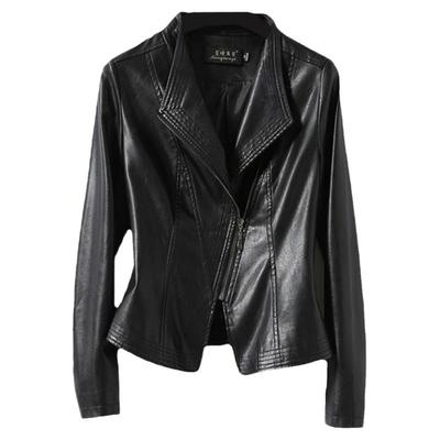 真皮皮衣时尚修身韩版西装领