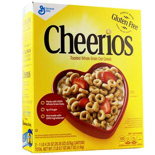 美国Cheerios通用磨坊原味麦圈蜂蜜味谷物圈早餐儿童麦片燕麦圈