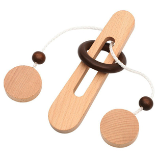 拓扑谜题益智木制玩具魔环逃生成人解闷健脑儿童训练逻辑思维解环