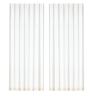 扶风纱透光不透人客厅卧室阳台飘窗遮阳防晒奶油色轻奢白纱帘新款