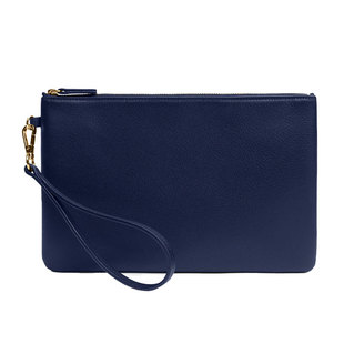 LEATHEROLOGY真皮手拿包女款简约腕带包洗漱化妆包