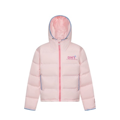 美式贝壳绣连帽外套棉衣