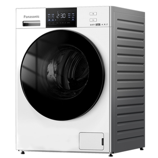 松下白月光滚筒洗衣机12kg大容量家用全自动洗脱一体XQG120-NWAK