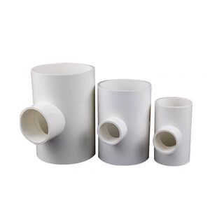 PVC给水异径三通 50变25 32变25 75变25 110变25变径三通胶粘配件