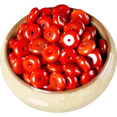 天然保真凉山南红玛瑙隔片小配件