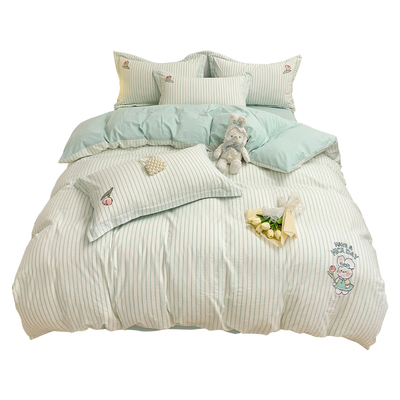 裸睡轻奢高级感全棉水洗棉四件套