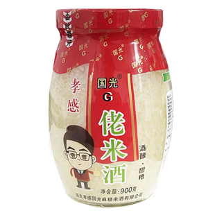 孝感米酒国光米酒醪糟900gx2瓶酒酿湖北孝感特产月子佬米酒