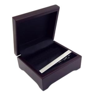 斯巴达 简约大方 银色 拉丝质感 领带夹领夹男士男式商务韩版窄款