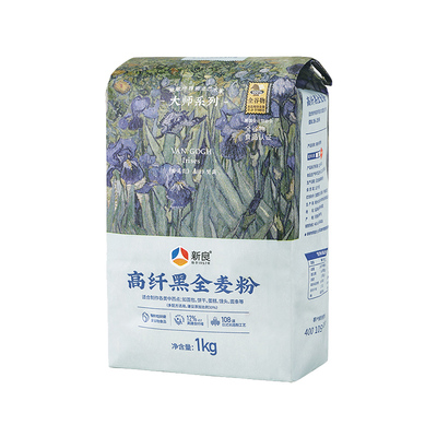 新良大师黑全麦高筋面粉1kg