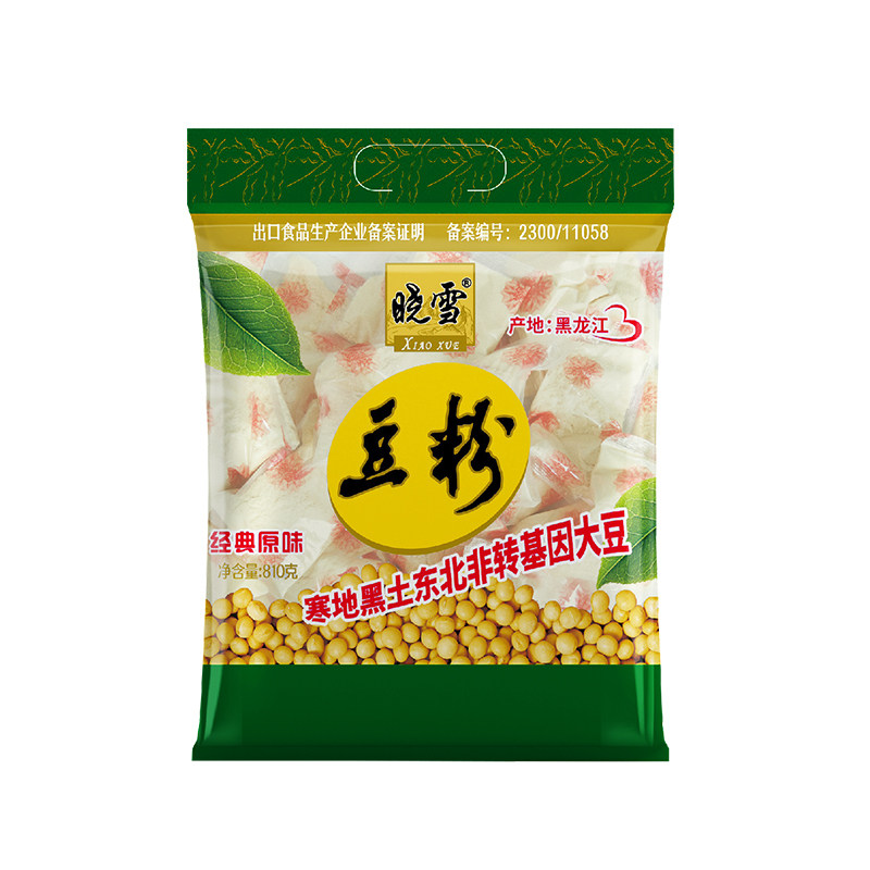 晓雪豆粉816g原味黄豆豆粉大豆粉24小包独立装黑豆豆浆粉甜味豆粉