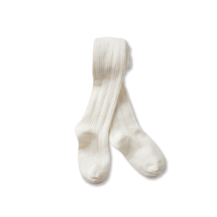 JoannaLonng儿童连裤袜春秋纯棉坑条中厚白色女童打底裤袜连体袜