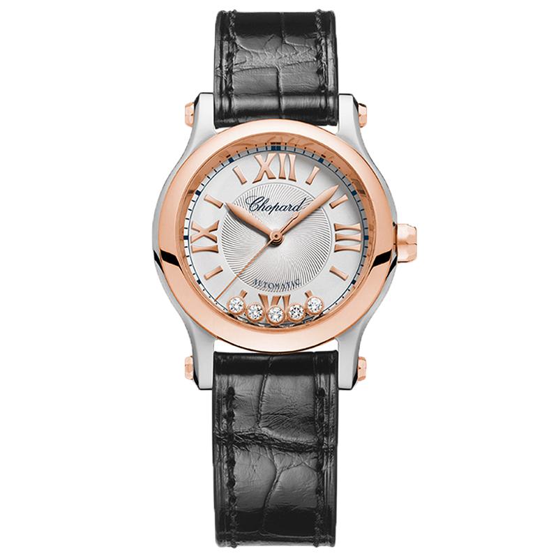 【自营】中古99新Chopard萧邦快乐钻系列玫瑰金手表女士款278573