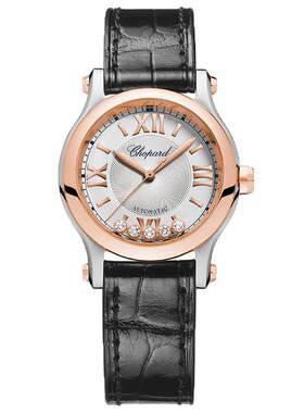 【自营】中古99新Chopard萧邦快乐钻系列玫瑰金手表女士款278573
