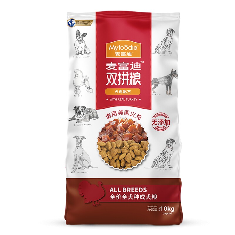 麦富迪双拼狗粮成犬火鸡鹿肉