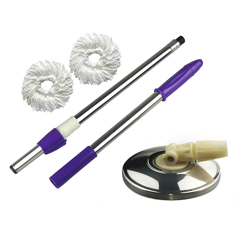 旋转拖把杆通用拖布杆手压墩布杆不锈钢一体加粗好神拖配件拖把头