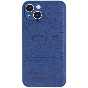 壳空间原创濑户内海适用苹果16手机壳iPhone15promax新款14promax皮质保护套13高档全包液态硅胶小众高级感