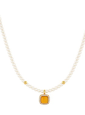 一撇一捺YPYN辉煌几何系列复古几何项链925银蜜蜡珠串颈饰颈圈