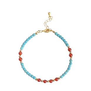 新中式串珠手链小众手作天然石米珠手串复古清冷感国风手饰送闺蜜