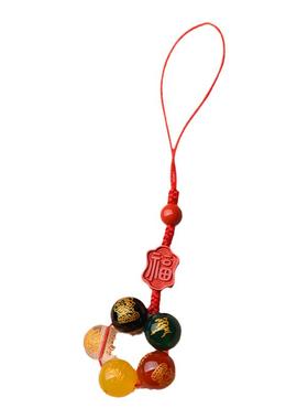 五路财神手机链挂件钥匙扣挂饰