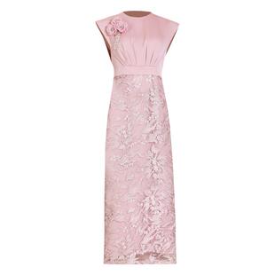 多丽琦新款显瘦连衣裙轻奢小众晚礼服无袖夏季显年轻高级感中长裙