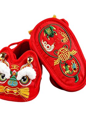 婴儿虎头鞋端午节五毒宝宝老虎鞋中国风软底布鞋满月百天周岁鞋子