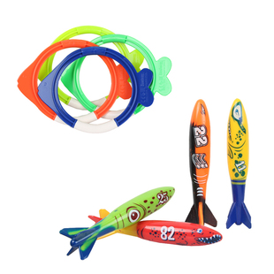 儿童游泳训练潜水玩具沉水下戏水环草鱼雷水育早教亲子游泳馆教具