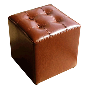 欧式真皮登坐墩子沙发凳脚踏客厅成人进门换鞋凳简约现代搁脚凳软