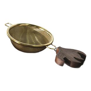 黑胡桃木柄色公道杯茶隔茶滤茶具配件过滤器茶漏泡茶神器鱼尾