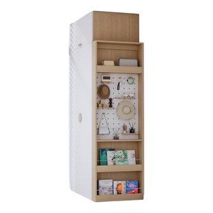 可比熊实木衣柜卧室家用靠墙一体衣物冰箱式收纳柜多功能组合储物