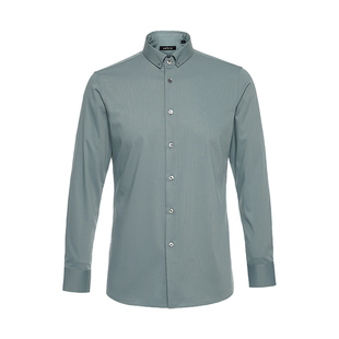 亲肤舒适callisto卡利斯特男士新款舒适易打理立体牙签纹衬衫