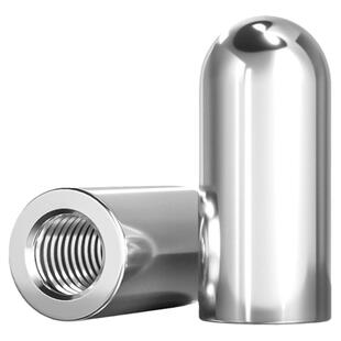 304不锈钢内螺纹圆头圆柱销空心销内牙带孔销子定位销M4M5M6M8M10