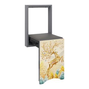 创意超窄折叠换鞋凳壁挂式家用靠墙薄壁凳门口入户实木墙上穿鞋凳