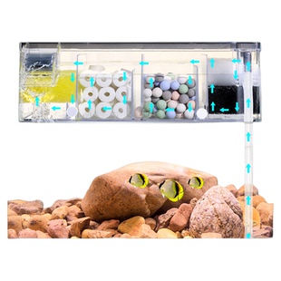 滴流盒小鱼缸过滤器循环水泵净水三合一外置鱼缸顶部增氧过滤泵