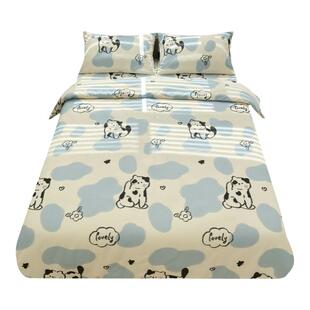 斑点猫卡通全棉床单单件学生宿舍单人1.5m床纯棉被单可配三四件套