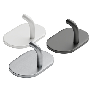 304不锈钢挂钩免打孔强力粘钩衣服墙上壁挂金属厨房免钉粘胶单个