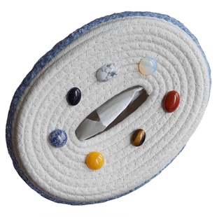 Moreve 《山有桂枝》彩色天然石编织装饰纸巾收纳盒礼物家居装饰