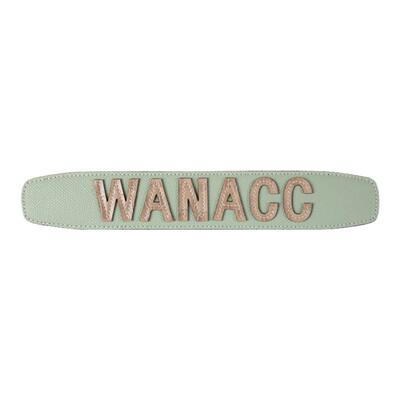 WANACCESSORY万蔻撞色牛皮字母手提肩带原创换脸包配饰原创设计