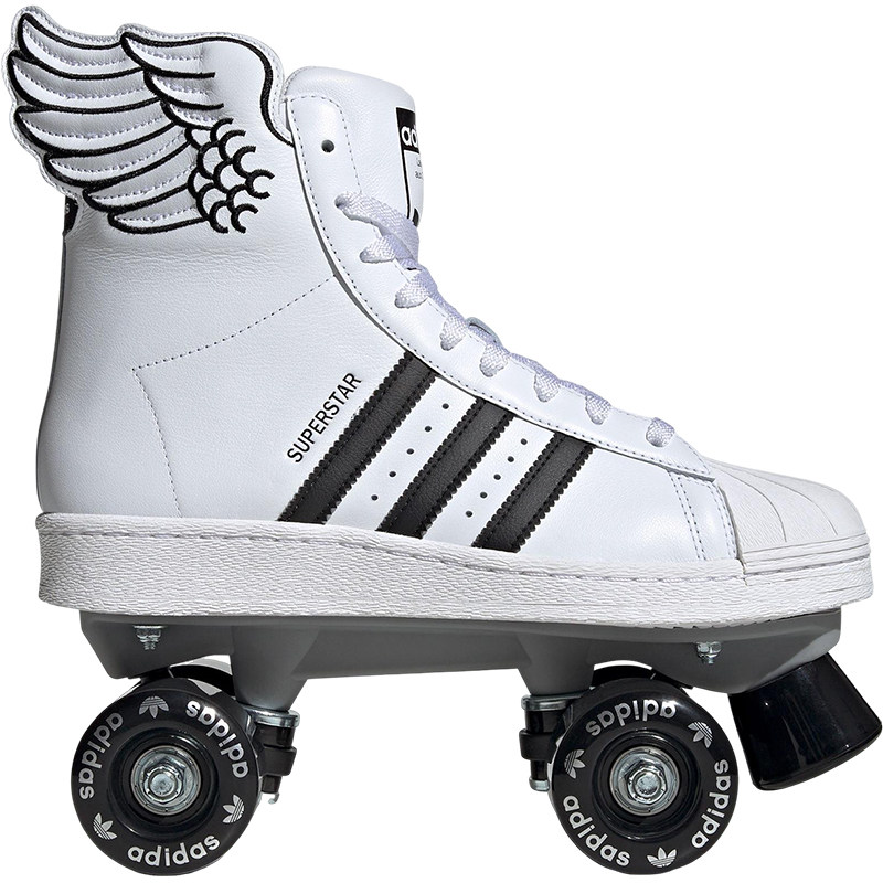 Adidas/阿迪达斯正品三叶草男女经典透气双排轮滑溜冰鞋JR8376