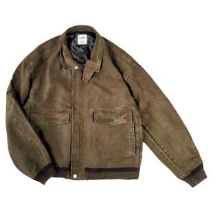 SONOFLOONG复古水洗做旧A2夹克泥染宽松外套军事风棉服VISVIM RRL