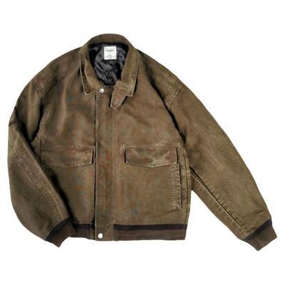 SONOFLOONG复古泥染廓形A2夹克