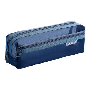 三层透明网纱笔袋考试专用大容量文具袋简约中考高考ins风2024新款流行高颜值女孩子男生初中生高中生铅笔盒