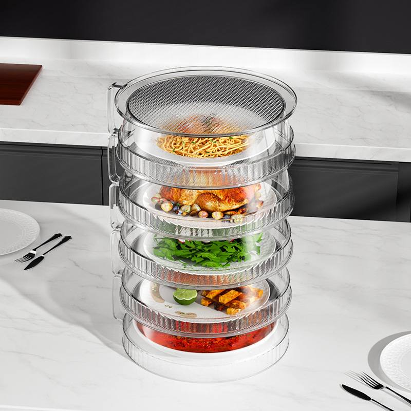 盖菜罩家用收纳架透明防饭菜厨房保温罩多层罩多功能蚊餐桌防尘