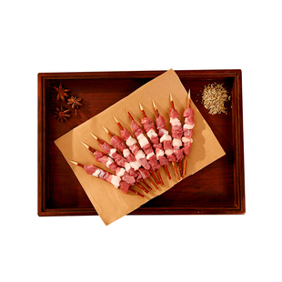 宁夏盐池红柳枝羊肉串大肉串烤串空气炸锅户外烧烤食材半成品家用