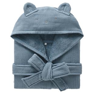 三利儿童浴袍女童男秋冬季带帽睡袍纯棉浴衣吸水速干斗篷宝宝浴巾