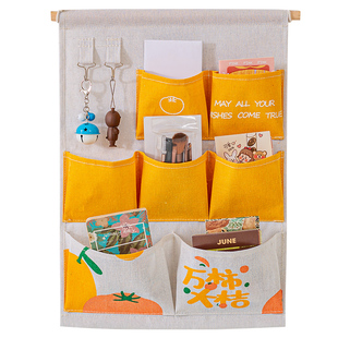 布艺收纳挂袋墙挂式整理袋宿舍墙上悬挂储物袋置物袋床头多层壁挂