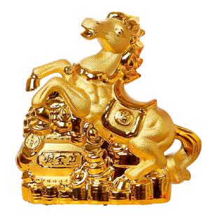 马摆件陶瓷招财生肖马存钱罐桌面摆件客厅玄关办公室乔迁家居装饰