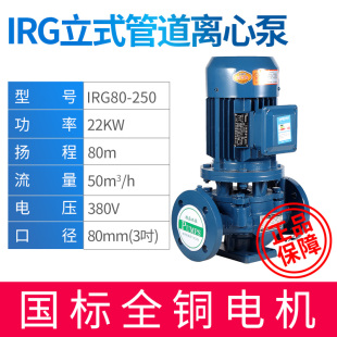 管道离心泵消防增压泵冷热水循环锅炉泵工业冷却塔380V 人民款 立式