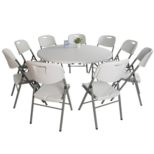 折叠桌子圆桌面家用多功能餐桌椅组合现代简约小户型便携简易饭桌