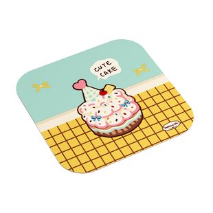 甜蜜画报卡通圆形杯垫隔热垫吸水垫防滑垫网红同款沥水垫简约餐垫